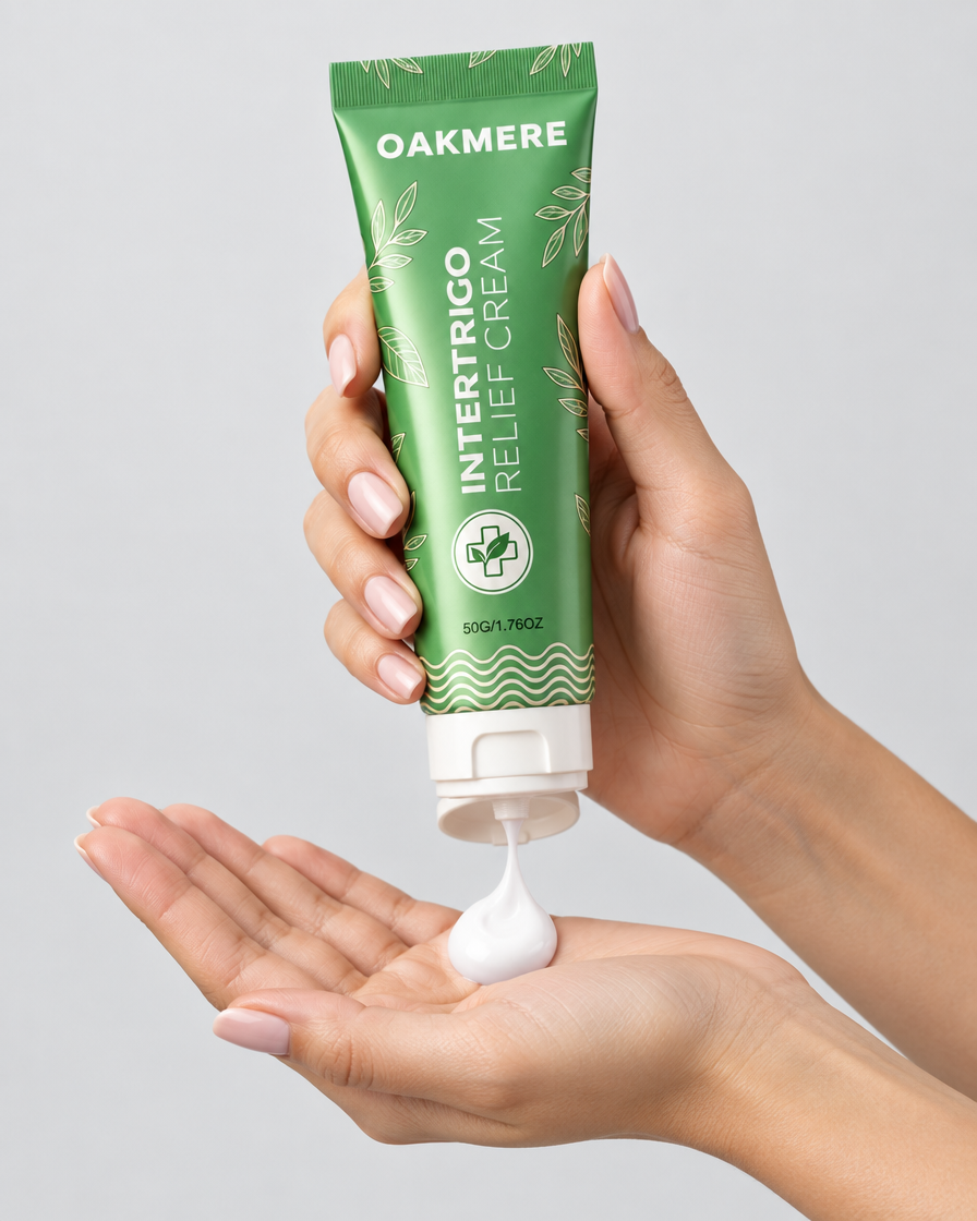 Oakmere cream in hand