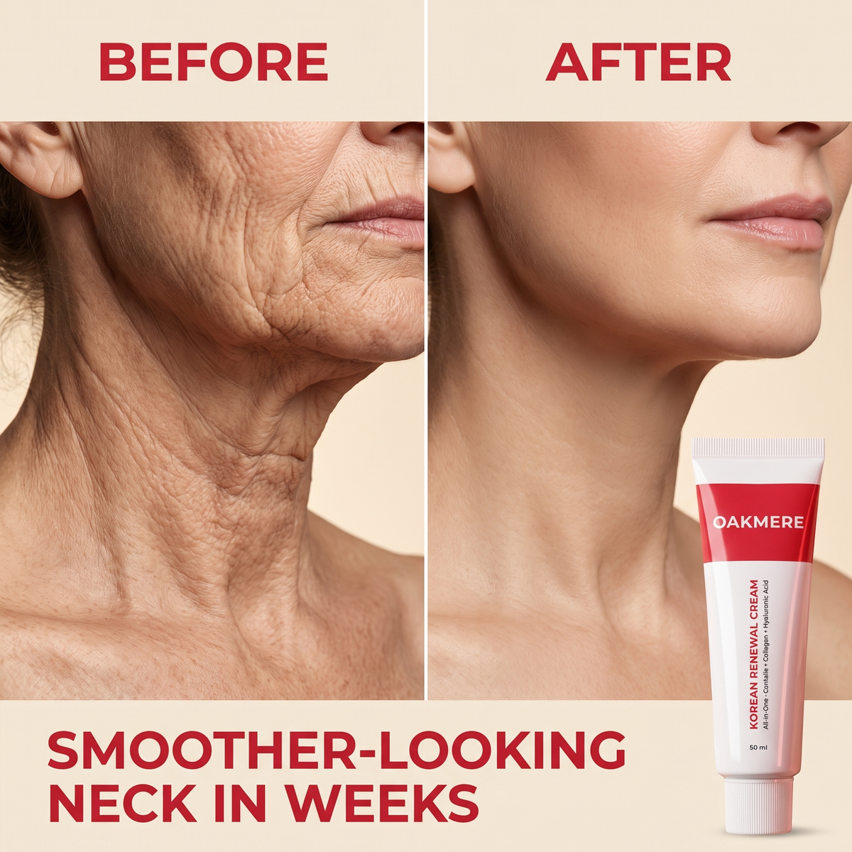 Neck before and after